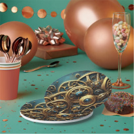 Steampunk Clockwork Guld och Teal