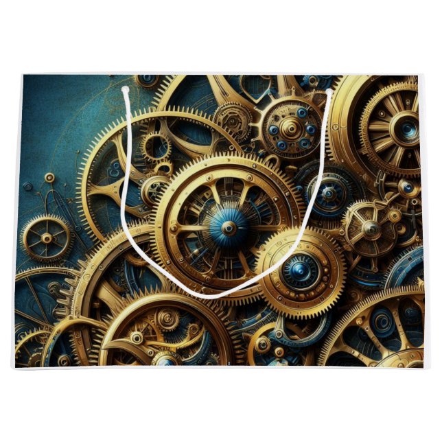 Steampunk Clockwork Guld och Teal (Framsidan)