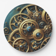 Steampunk Clockwork Guld och Teal