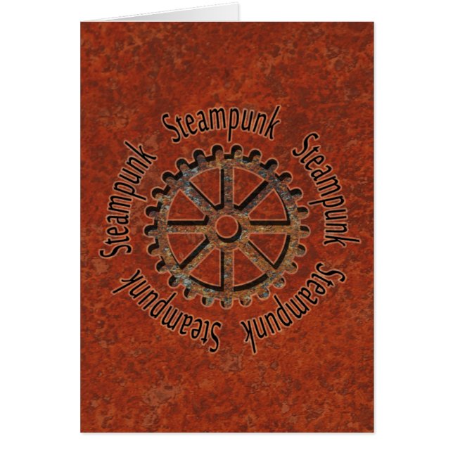 Steampunk CogWheel Hälsningskort (Framsidan)