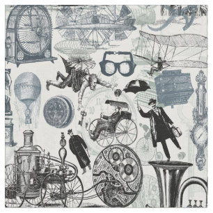 Steampunk Collage #2 - noveltytyg Tyg
