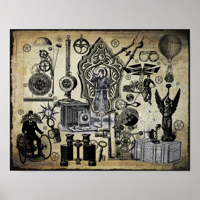 Steampunk Collage #3 Poster (Framsidan)