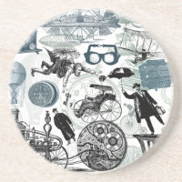 Steampunk Collage utrustar tar tid på bröllop