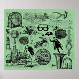 Steampunk College nummer 2 Poster