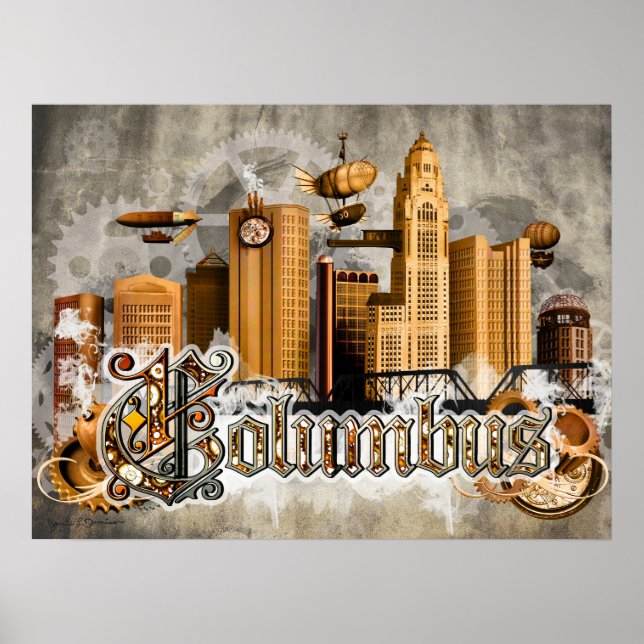 Steampunk Columbus Poster (Framsidan)