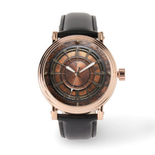 Steampunk Copper Time Ansikte Armbandsur