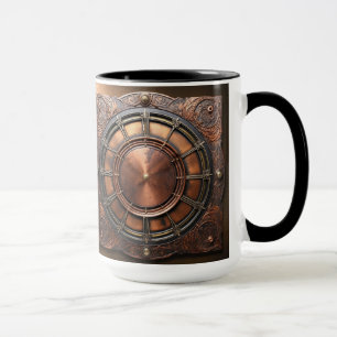 Steampunk Copper Time Ansikte Mugg