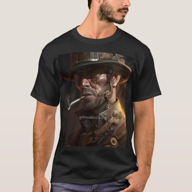 Steampunk cowboy t shirt (Framsida)