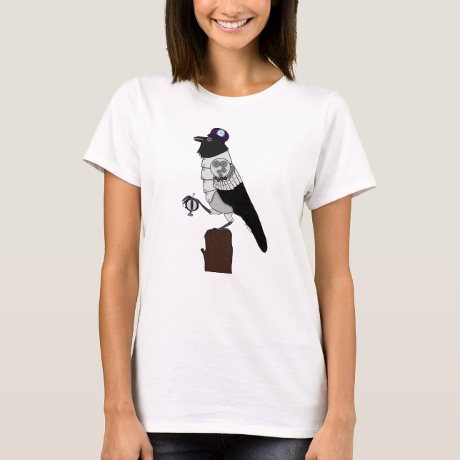 Steampunk Crow T-shirt (Framsida)