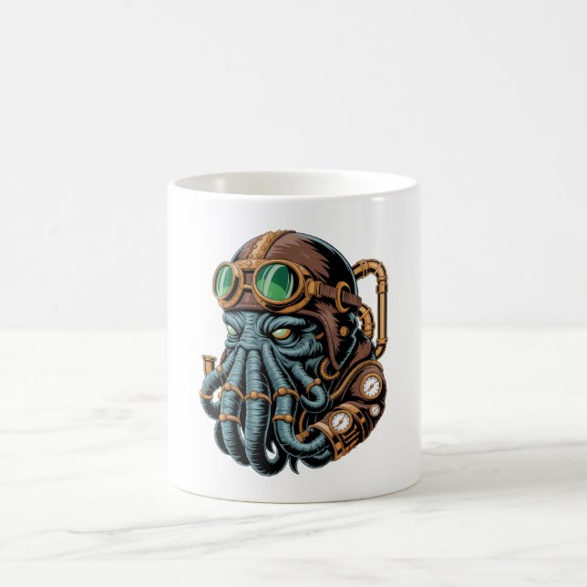 Steampunk Cthulhu-monster Kaffemugg (Center)