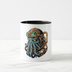 Steampunk Cthulhu-monster Mugg