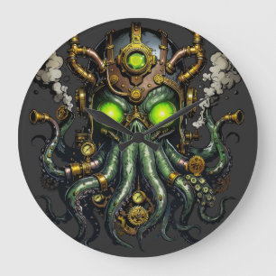 Steampunk Cthulhu-monster  Stor Klocka