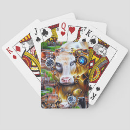 Steampunk Cyber Cow Casinokort