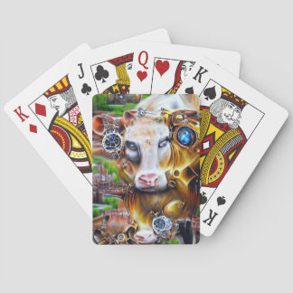 Steampunk Cyber Cow Casinokort