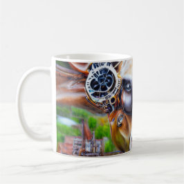 Steampunk Cyber Cow Kaffemugg