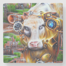 Steampunk Cyber Cow Stenunderlägg