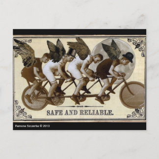 Steampunk cyklistvykort vykort