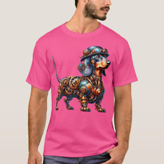 Steampunk Dachshund Älskare Fantasy Art T Shirt