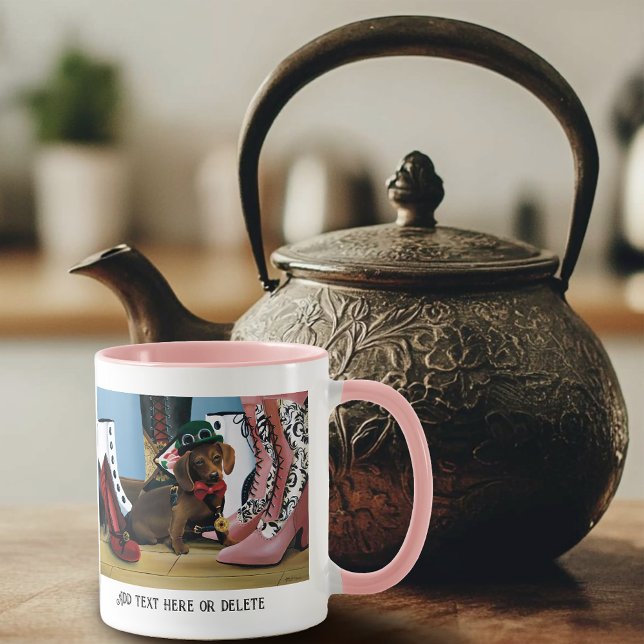 Steampunk Dachshund Wiener Dog Viktorianska stövla Mugg (Skapare uppladdad)