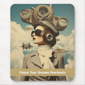 Steampunk Dam Följ Dina Drömmar Ofruktansamt Musmatta