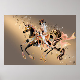 Steampunk Dam & Mechanical Horse Poster