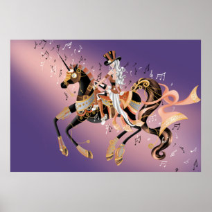 Steampunk Dam & Mechanical Horse Poster