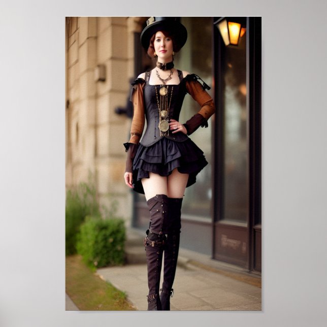 Steampunk Dam Poster (Framsidan)