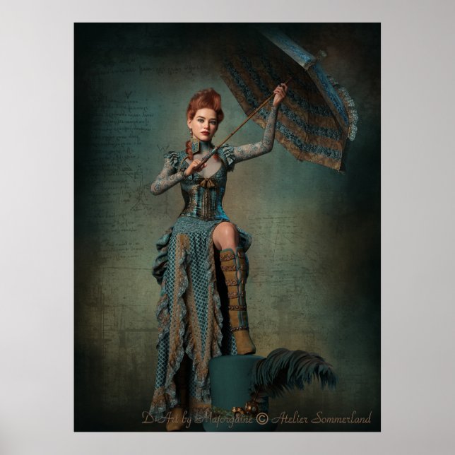 Steampunk Dam Poster (Framsidan)