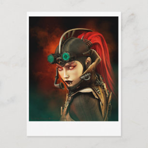 Steampunk Dam Vykort