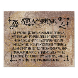 Steampunk Definition Fototryck