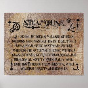 Steampunk definition poster