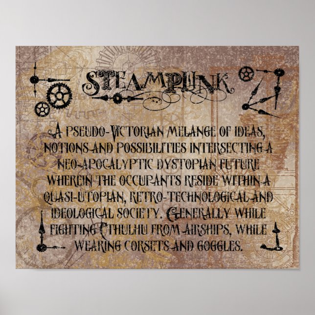 Steampunk Definition Poster (Framsidan)