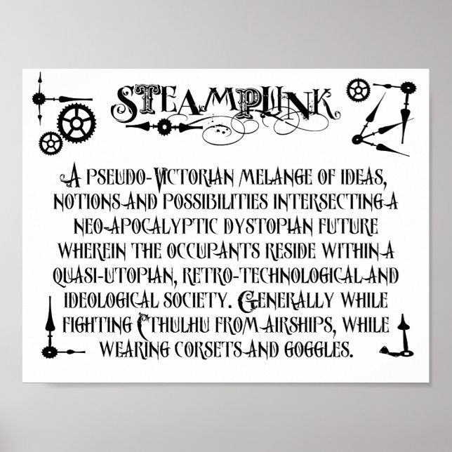 Steampunk-definition Poster (Framsidan)