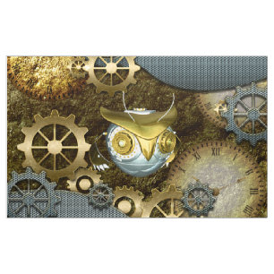 Steampunk den enorma mekaniska ugglan med tyg