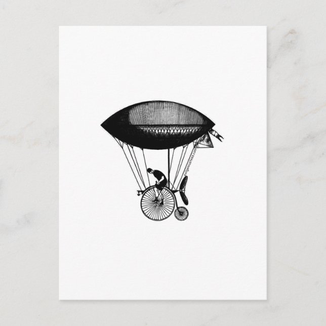 Steampunk derigicyclist vykort (Framsida)