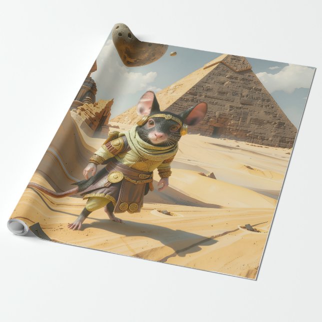 Steampunk Desert Explorer Mouse  Presentpapper (Utrullad)