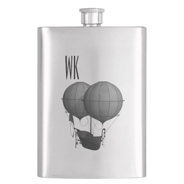 Steampunk Design Black and White Monogram Fickplunta (Framsidan)