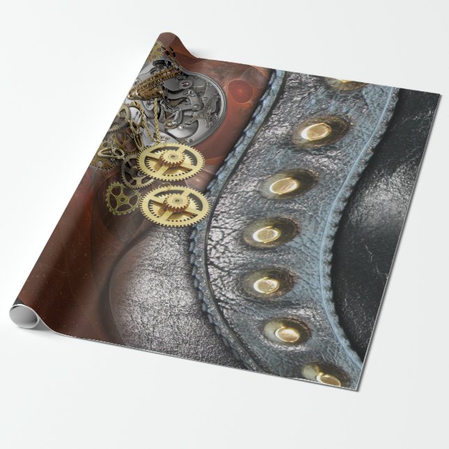 Steampunk-design Presentpapper (Utrullad)