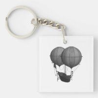 Steampunk-design svart och vit flygande maskin