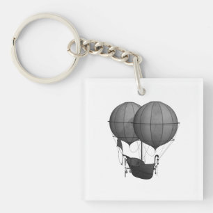 Steampunk-design svart och vit flygande maskin