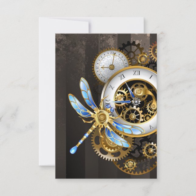 Steampunk Dials med Dragonfly Tack Kort (Framsida)