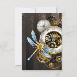 Steampunk Dials med Dragonfly Tack Kort
