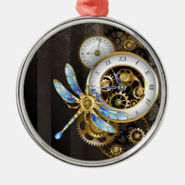 Steampunk Dials with Dragonfly Julgransprydnad Metall