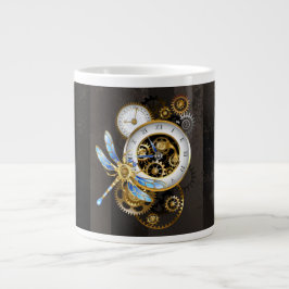 Steampunk Dials with Dragonfly Jumbo Mugg