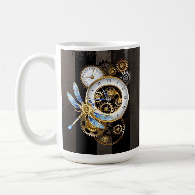 Steampunk Dials with Dragonfly Kaffemugg (Vänster)