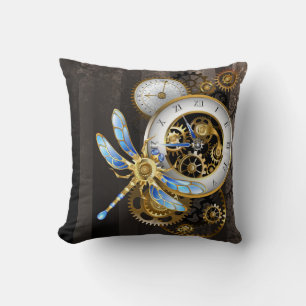 Steampunk Dials with Dragonfly Kudde