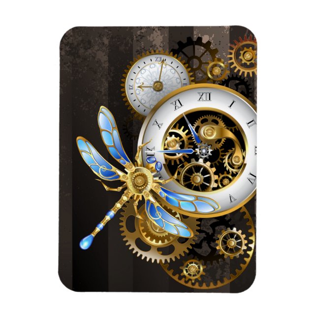 Steampunk Dials with Dragonfly Magnet (Vertikal)