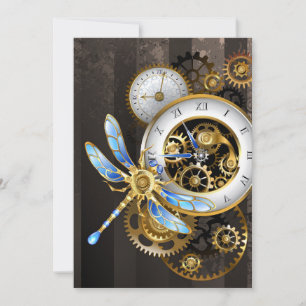Steampunk Dials with Dragonfly Tack Kort