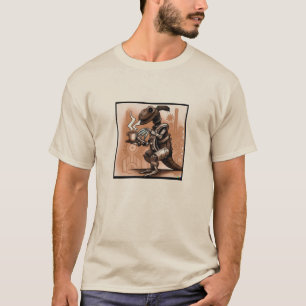 Steampunk Dino Drinking Coffee Shirt T Shirt