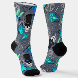 Steampunk-Döskallarna i Top hat Patterned Bröllop